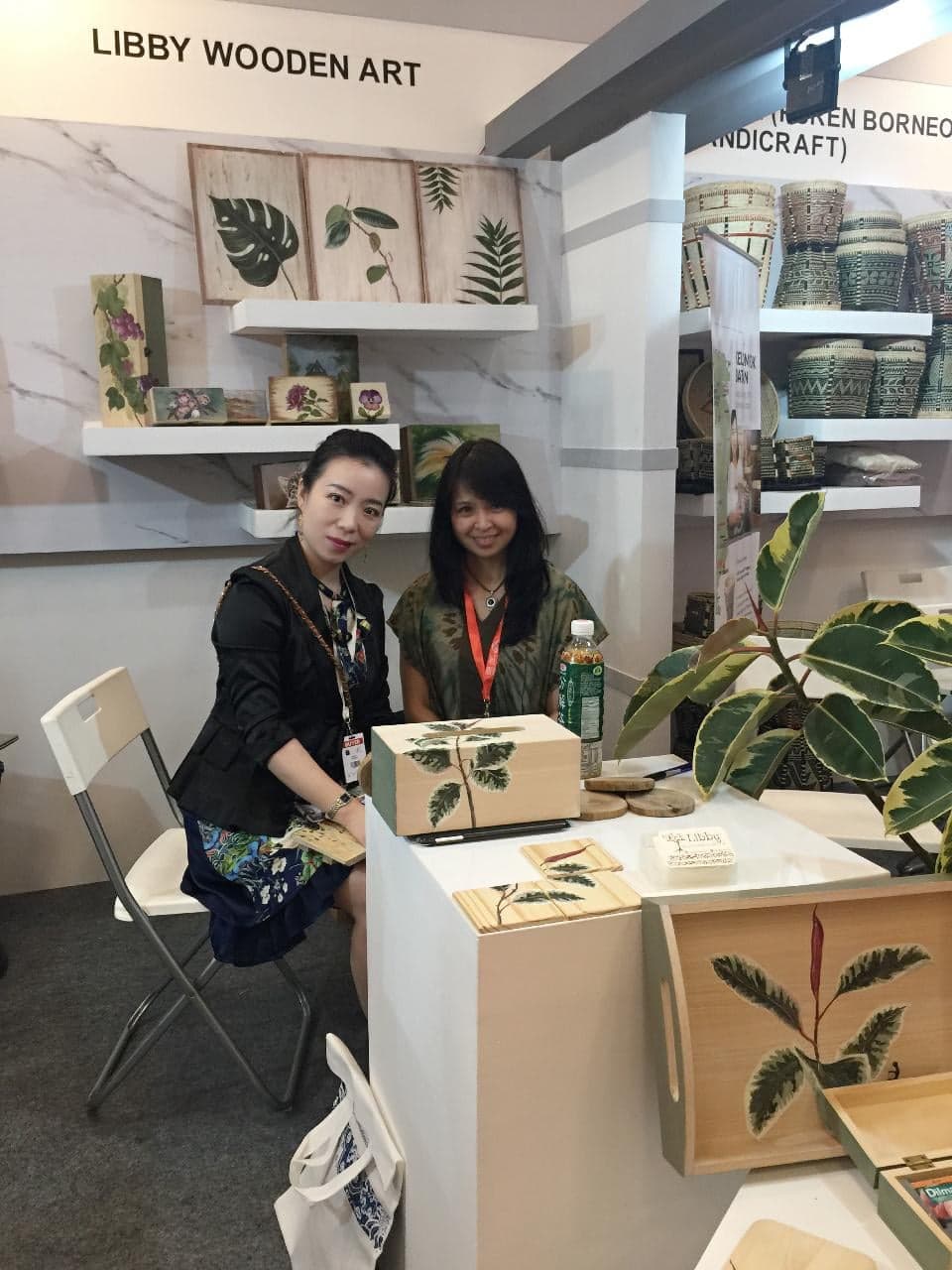Libby at an exhibition